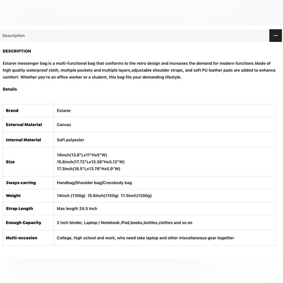 Durable High Quality Waterproof Multi-Pocket/Layer Adjustable Strap Bag! - Picture 16 of 16